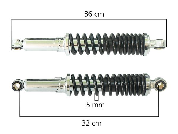 AMORTIGUADOR 330MM CB125/MTK NEGRO 
