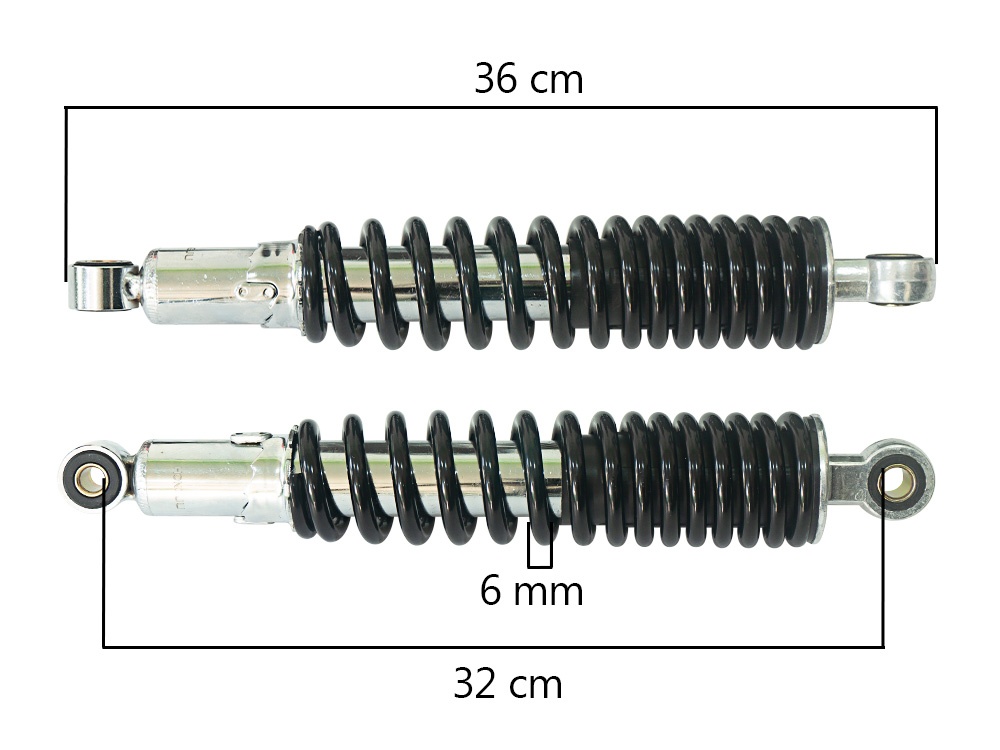 AMORTIGUADOR 330MM MTK/CGL NEGRO 