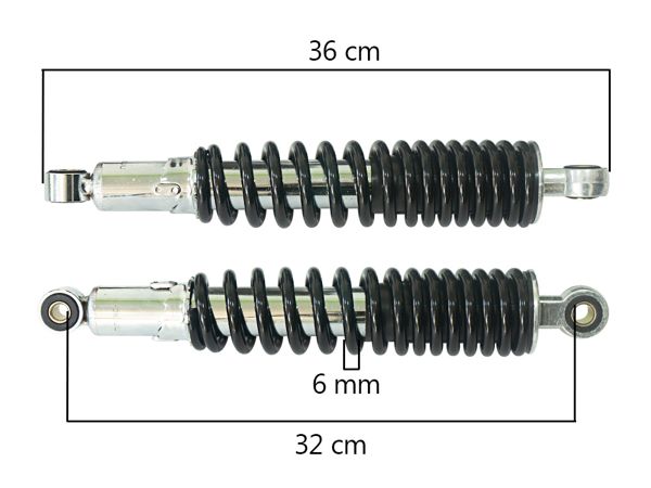 AMORTIGUADOR 330MM MTK/CGL NEGRO 
