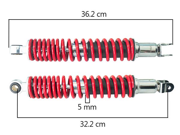 AMORTIGUADOR SCOOTER 150/175 ROJO 