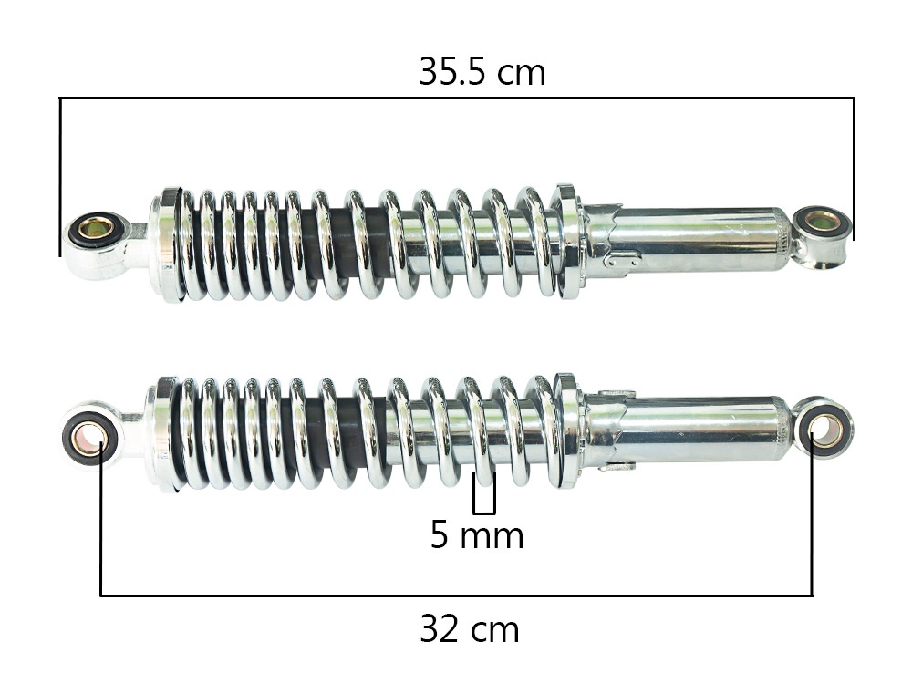 AMORTIGUADOR 330MM CB125/MTK CROMADO 