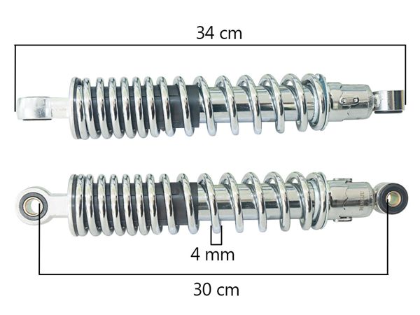 AMORTIGUADOR GL/MTK-ZS CROMADO 