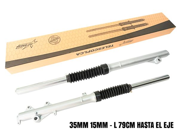 BARRA TELESCOPICA XTZ125 F/DISCO (DER./IZQ.) 35MM 15MM - L 79CM HASTA EL EJE