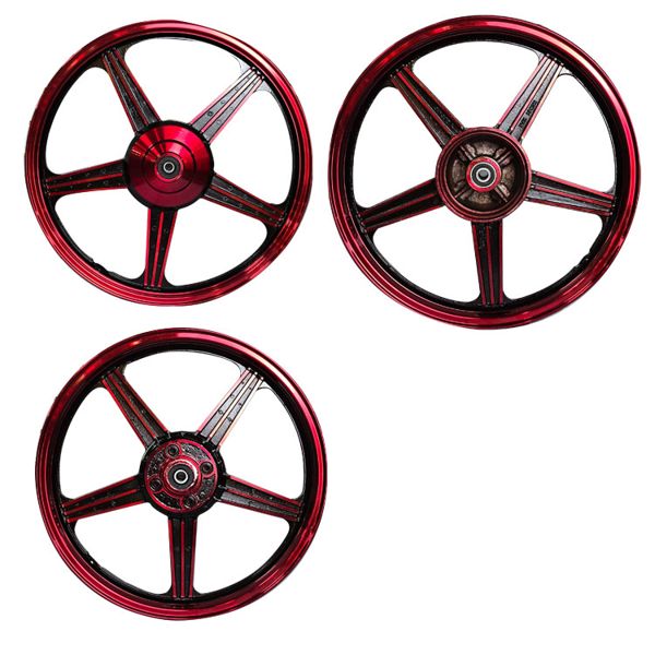 JUEGO DE AROS BUJES DE JEBE ROJO