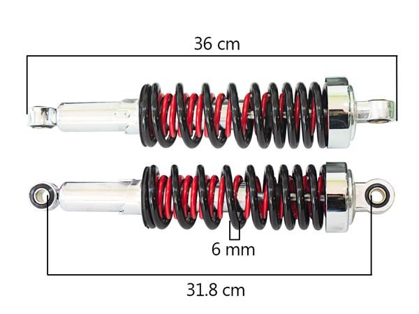 AMORTIGUADOR POST REF DOBLE RESORTE MTK ROJO