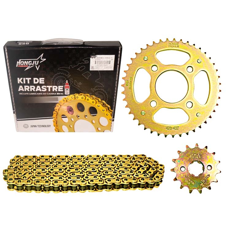 KIT ARRASTRE DORADA 43T-15T-428H-118L INVICTA 150