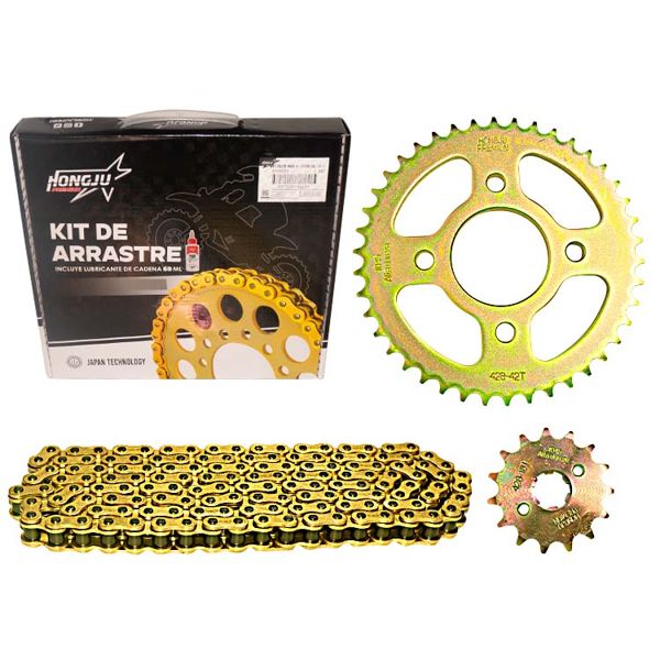 KIT ARRASTRE DORADA 42T-15T-428H-132L CBF150-UNICOR