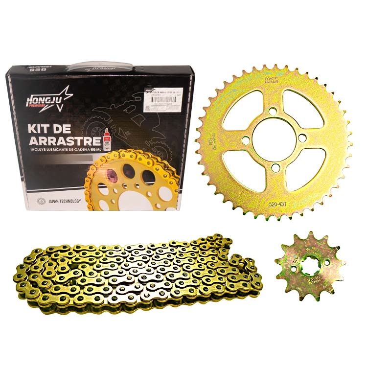 KIT ARRASTRE DORADA 43T-13T-520H-130L XTZ125