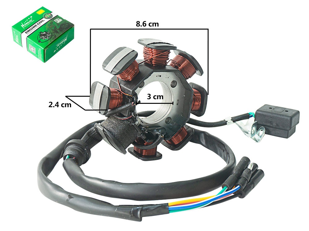 ALTERNADOR CG150/WX 8P-3H (D:88.5-H:32MM-A:31.5)