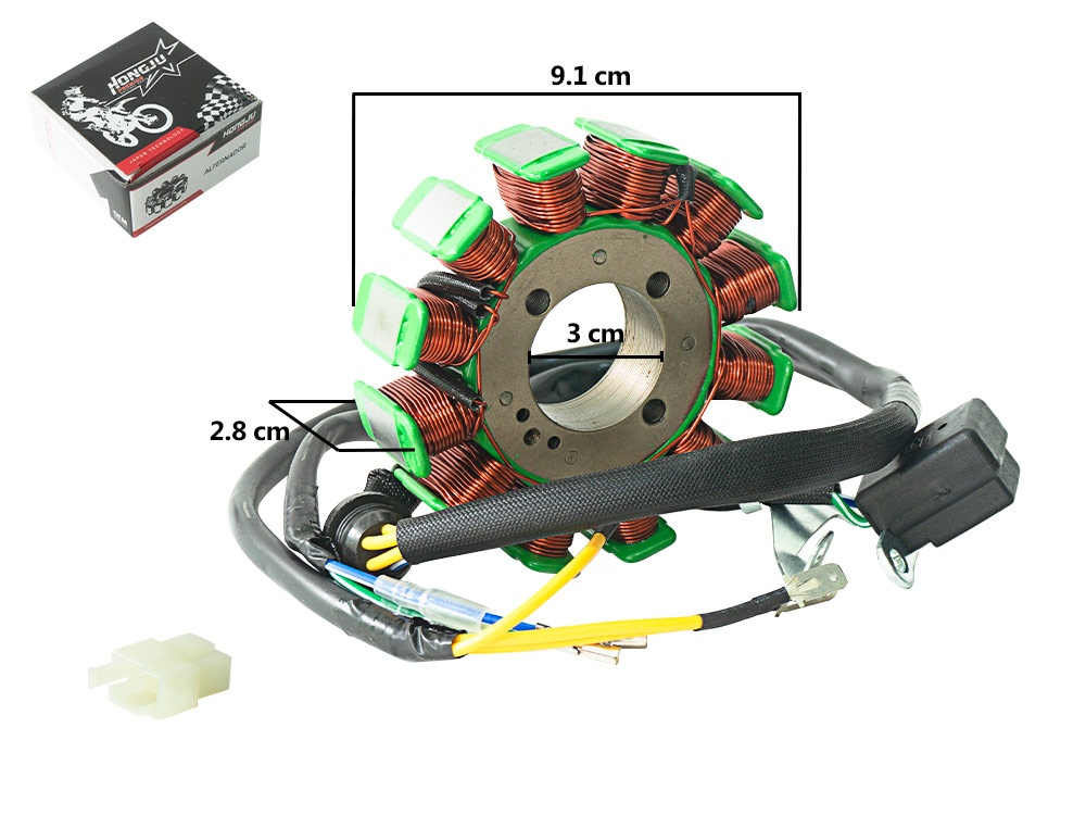 ALTERNADOR CARGUERO 12P-3H (D:93MM-H:32MM-A:35MM) TRIFASICO 