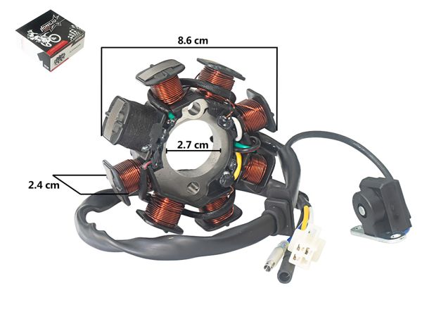 ALTERNADOR PREMIUM WAVE100/SCOOTER 8P-2H 