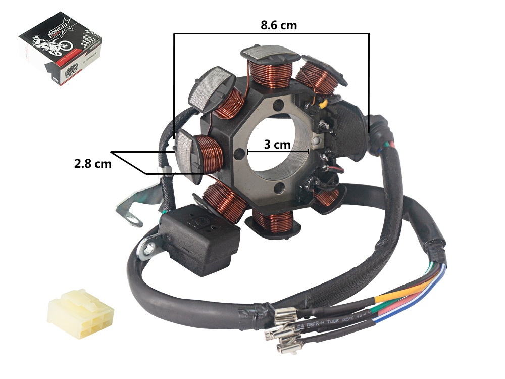 ALTERNADOR PREMIUM ZS125/CG125/150 8P/3H