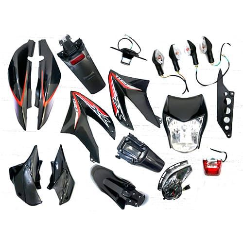 KIT PLASTICO C/TABLERO XR150 NEGRO