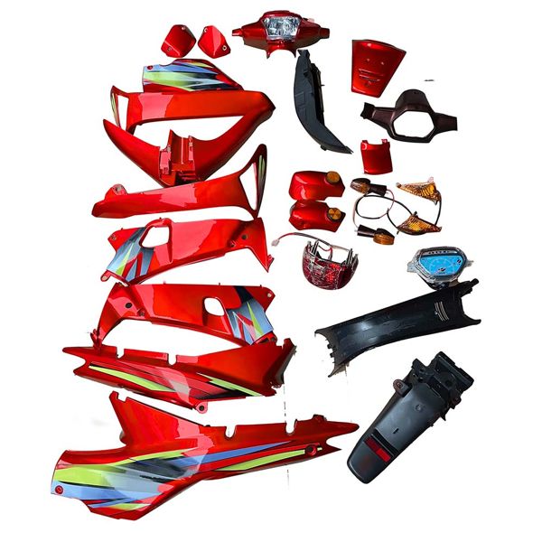 KIT PLASTICO CON FARO - DISCO WAVE 100 ROJO