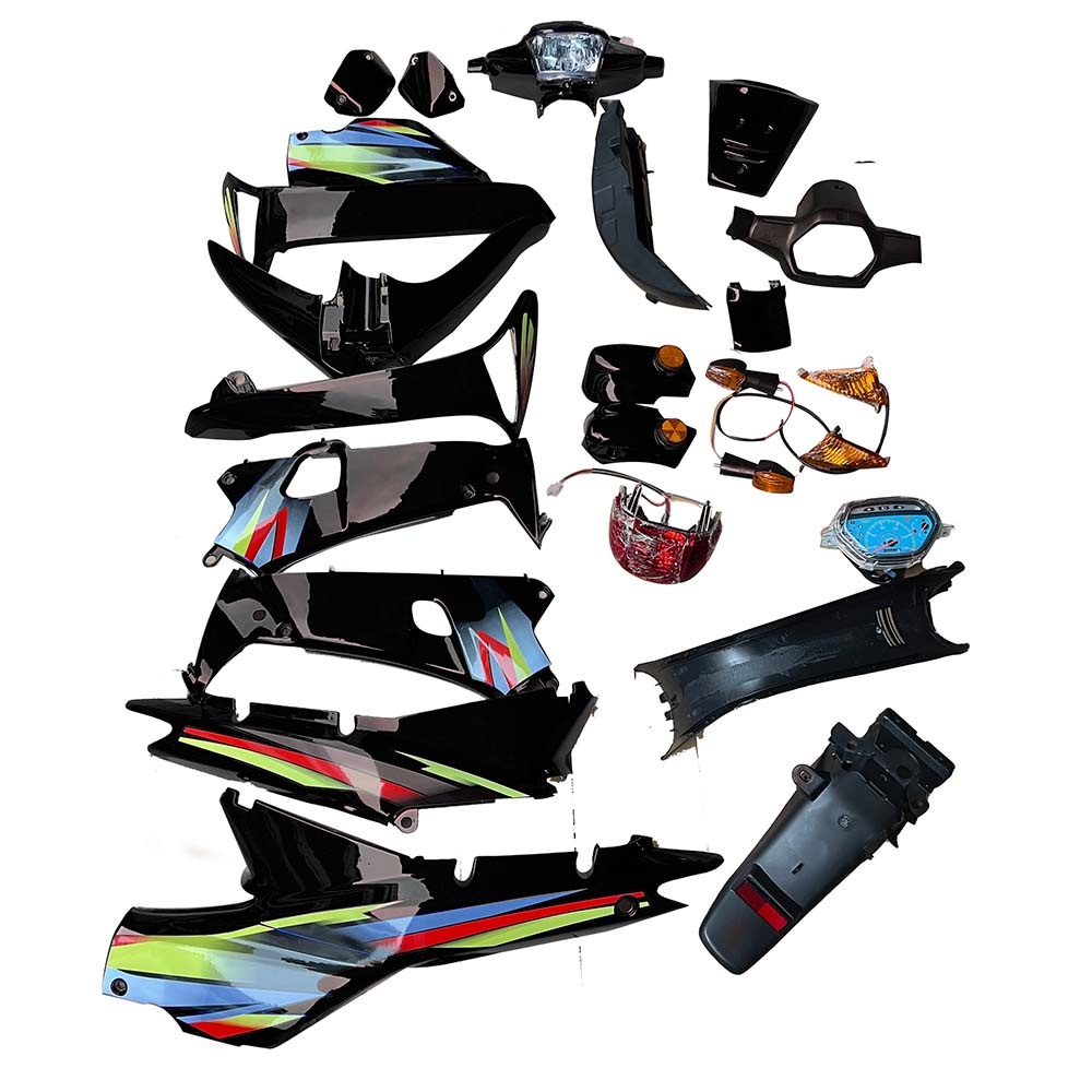 KIT PLASTICO CON FARO - DISCO WAVE-100 NEGRO 