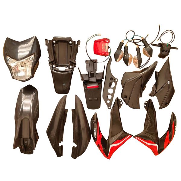 KIT PLASTICO S/TABLERO XR150 NEGRO
