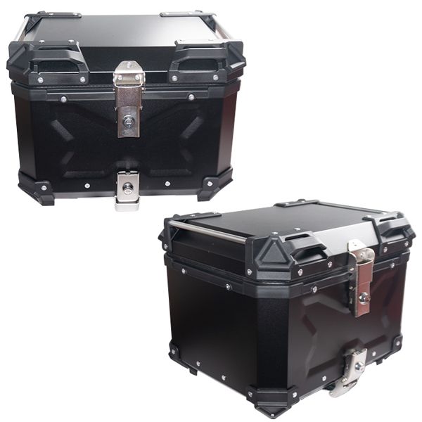 CAJUELA DE ALUMINIO 45L CON ACCESORIOS -NEGRO