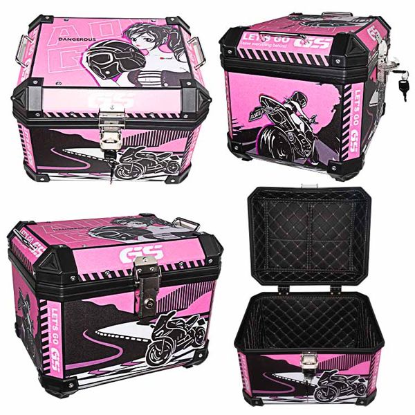 CAJUELA ABS 45L ROSA CON ACCESORIOS CON FORRO INTERIOR