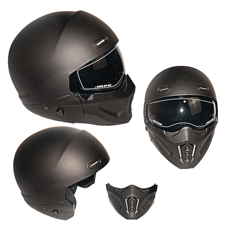 CASCO DESMONTABLE NEGRO MATE TALLA XL