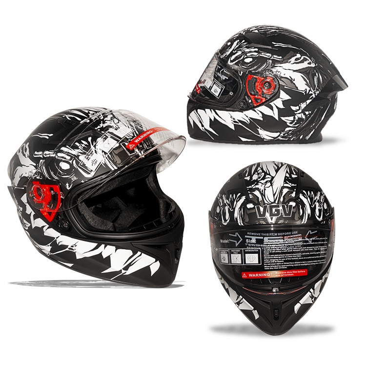 CASCO INTEGRAL CODIGO 81 NEGRO/BLANCO MATE TALLA M