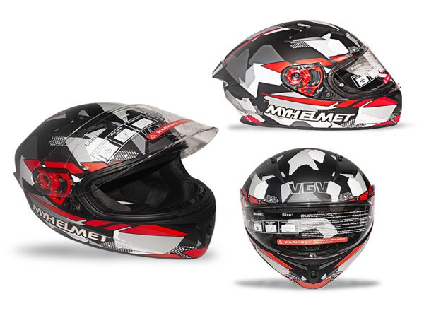 CASCO INTEGRAL CODIGO 81 BLANCO/PLOMO/ ROJO MATE TALLA XL