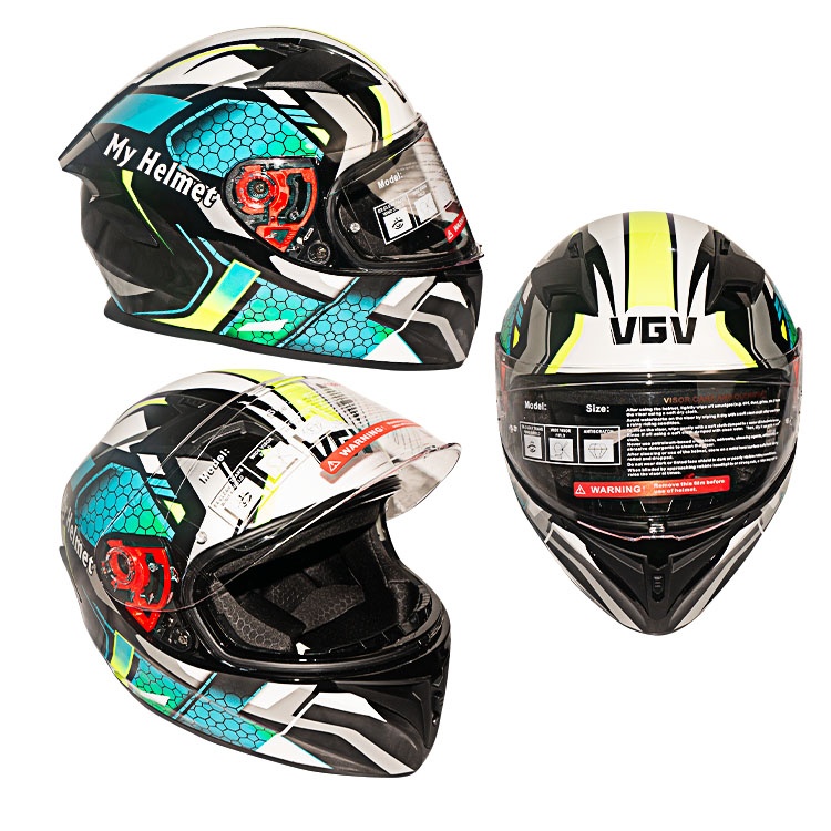 CASCO INTEGRAL CODIGO 81 CELESTE /NEGRO MATE TALLA L