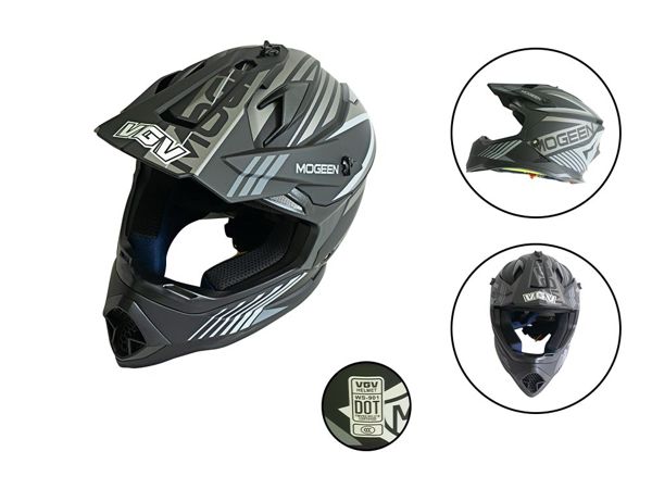 CASCO CROSS MATE  PLOMO CODIGO 901 M