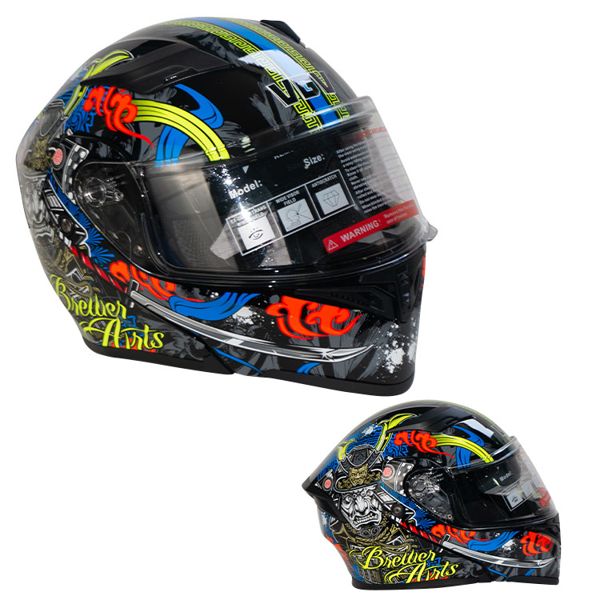 CASCO ARTICULADO MULTICOLOR MATE  CODIGO 90 TALLA M