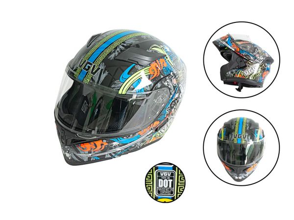 CASCO ARTICULADO MULTICOLOR MATE  CODIGO 90 XL