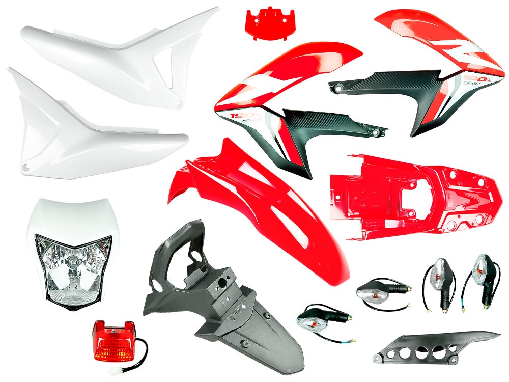 KIT PLASTICO XR190 ROJO