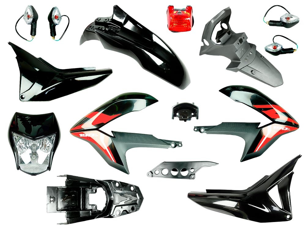KIT PLASTICO XR190 NEGRO