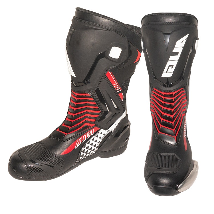 BOTAS RACING NEGRO Y ROJO T43