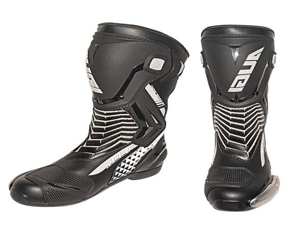 BOTAS RACING NEGRO Y GRIS T43