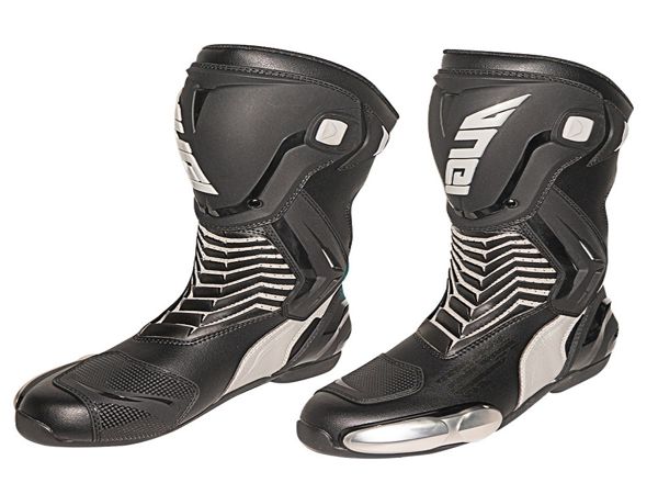 BOTAS RACING NEGRO Y GRIS T42