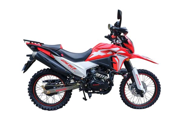 MOTOCICLETA HONGJU 200 FULL ROJO/BLANCO